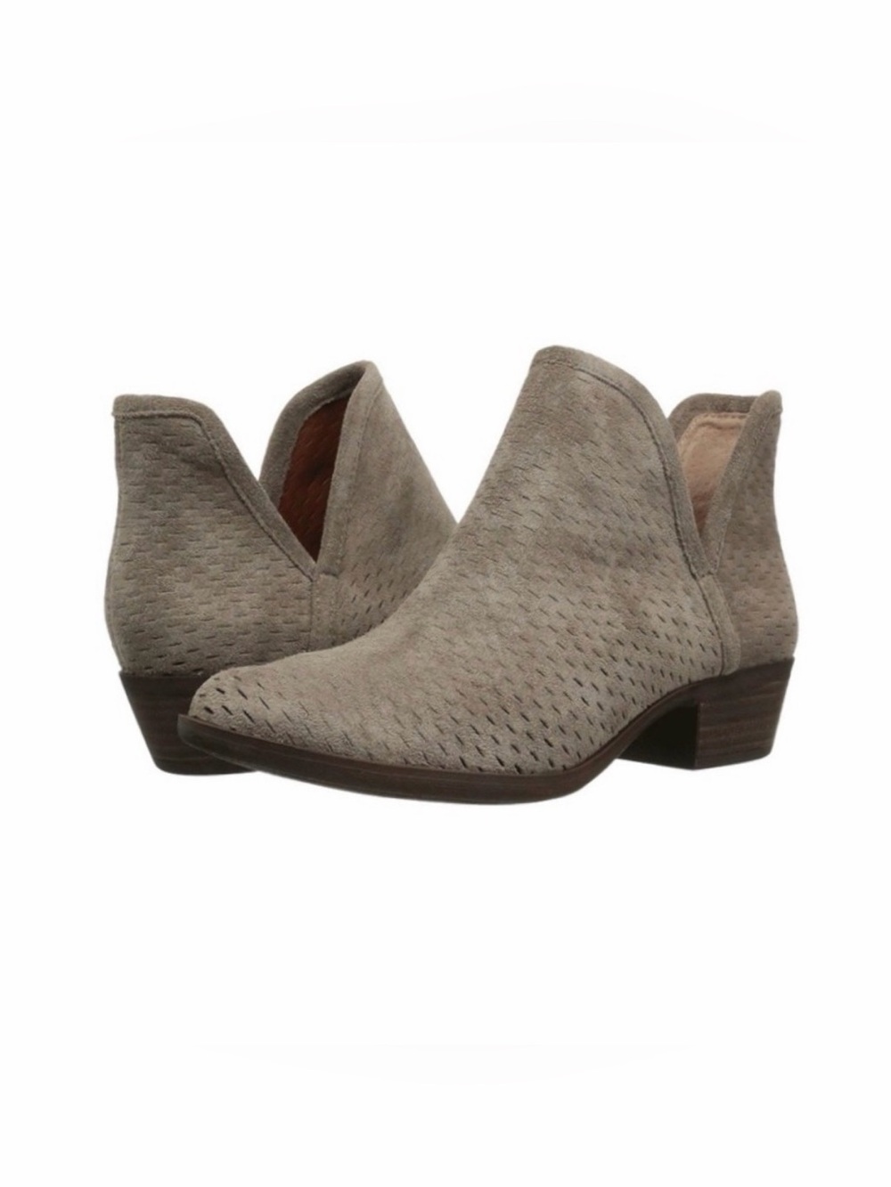 Lucky Brand Perforated Suede Leather Baley Booties